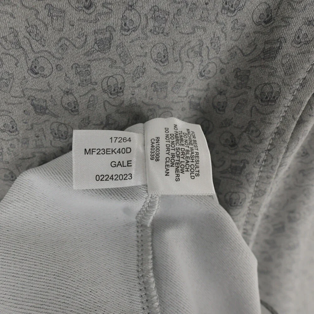 Peter Millar Perth Pullover Mens S Gray Skull Print 1/4 Zip Ryder Cup 2023 Rome